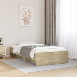 Bedframe Sonoma Oak 100x200cm Engineered Wood