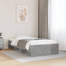 Bedframe Concrete Grey 90x200cm Engineered Wood