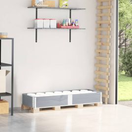 VOEMERE Pallet Collar 150x50 cm Wooden - Grey