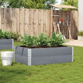 Garden Planter Grey 120x80 cm Solid Wood Pine