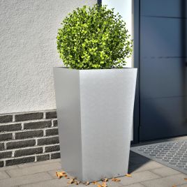 Garden Planters 45x45x75 cm 2 Pieces Galvanised Steel