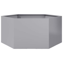 Garden Planter Hexagon 104x90x45 cm Galvanized Steel