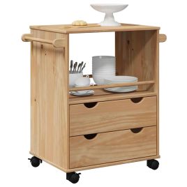 Kitchen Trolley OTTA 59x45x80 cm Solid Wood Pine - vid-4013465