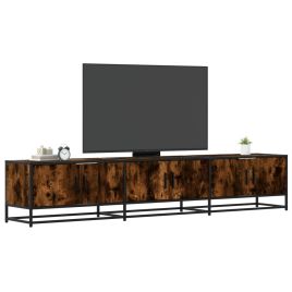 TV Cabinet Smoked Oak 210x35x41 cm Engineered Wood