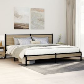 Metal Bedframe Sonoma Oak 193x203cm