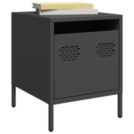 Bedside Cabinets 2 pcs Black 35x39x43.5 cm Steel