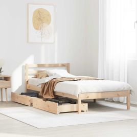 Bedframe 75x190cm Small Single Solid Wood Pine