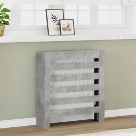 Radiator Cover Concrete Grey 78x20x82 cm Engineered Wood - vid-852684