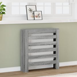 Radiator Cover Grey Sonoma 78x20x82 cm Engineered Wood - vid-852686