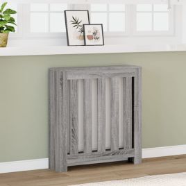 Radiator Cover Grey Sonoma 78x20x82 cm Engineered Wood - vid-852731
