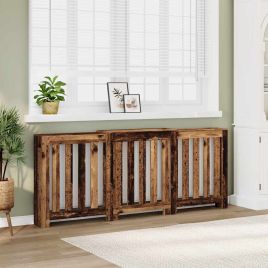 Radiator Cover Old Wood 205x21.5x83.5 cm Engineered Wood - vid-852769