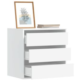 LEWISH White Chest of Drawers - Small-sized, 3 Drawers