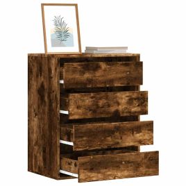 OPLASH III Oak Finish Chest of Drawers - Medium-sized, 4 Drawers
