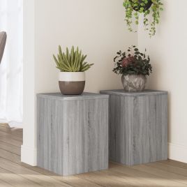BEOAK Plant Stands 2 pcs Sonoma 25x25x35 cm Wooden - Grey