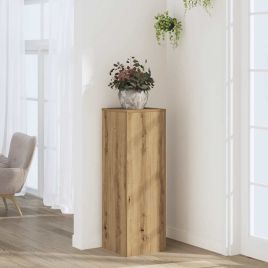 BEOAK Plant Stand Artisan 33x33x100 cm Wooden - Oak