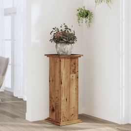 BEOAK Plant Stand 33x33x80 cm Wooden - Old Wood