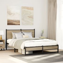 Metal Bedframe Sonoma Oak 150x200cm King Size