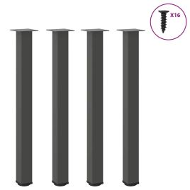 Coffee Table Legs 4 pcs Anthracite 90-92 cm Steel
