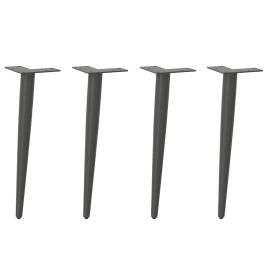 Coffee Table Legs Conical Shape 4 pcs Anthracite 30-31 cm Steel