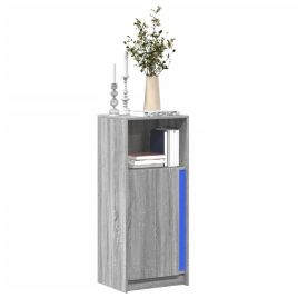 Sideboard with LED Grey Sonoma 42.5x34x100 cm Engineered Wood