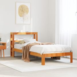 Bedframe Wax Brown 100x200cm Solid Wood Pine