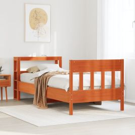 Bedframe Wax Brown 90x190cm Single Solid Wood Pine