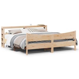 Bedframe with Headboard 180x200cm Super King Solid Wood Pine