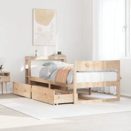 Bedframe 75x190cm Small Single Solid Wood Pine
