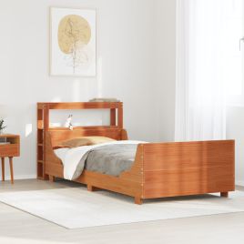 Bedframe Wax Brown 90x200cm Solid Wood Pine