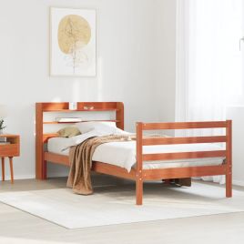 Bedframe Wax Brown 75x190cm Small Single Solid Wood Pine