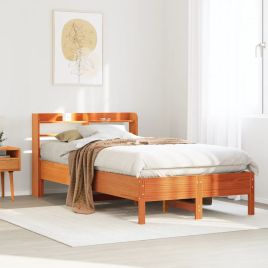 Bedframe Wax Brown 120x200cm Solid Wood Pine