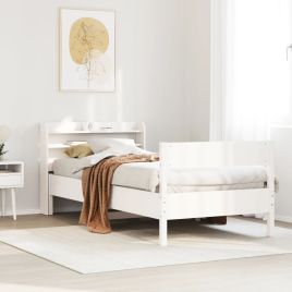 Bedframe White 75x190cm Small Single Solid Wood Pine