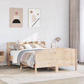 Bedframe 135x190cm Double Solid Wood Pine