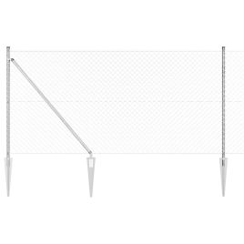 Chain Link Fence with 7 Spike Posts 1.2 x 10 m Galvanised Steel