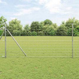 Euro Fence with 7 Posts 1.4x10 m Galvanised Steel