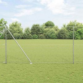 Euro Fence with 7 Spike Posts 1.6x10 m Galvanised Steel