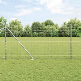 Euro Fence with 7 Spike Posts 1.2x10 m Galvanised Steel