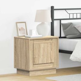 Bedside Cabinets with LED Lights 2 pcs Sonoma Oak 44x34,5x45 cm