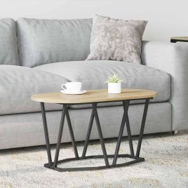 Coffee Table in Sonoma Oak - 80x40x40.5 cm - Made of Engineered Wood and Metal