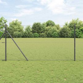 Hexagon Fence Grey 1.4x10 m Steel