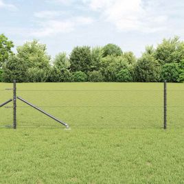 Hexagon Fence Grey 0.4x10 m Steel