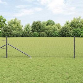 Hexagon Fence Grey 0.4x25 m Steel