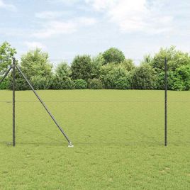 Hexagon Fence Grey 1.6x25 m Steel