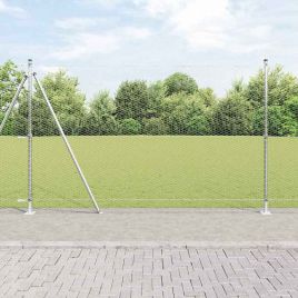 Fencing Set Set of 2 Galvanised steel 25 x 1.5 m Durable