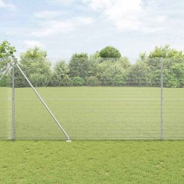 Welded Wire Fence with 7 Spike Posts 1.5x10 m Galvanised Steel