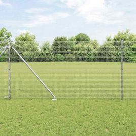 Welded Wire Fence with 13 Spike Posts 1,2x25 m Galvanised Steel