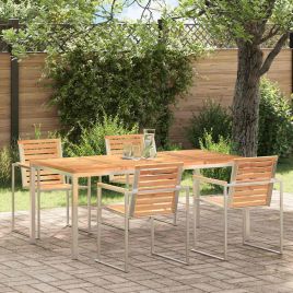 FAIFORD DiningTable 180x90x75 cm Solid Teak Wood - Brown
