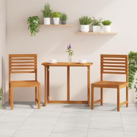ELASH Garden Chair 2 pcs 50x50x91cm Solid Acacia Wood - Brown
