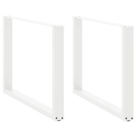 Coffee Table Legs U-Shaped 2 pcs White 100x(72-73) cm Steel