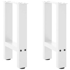 Coffee Table Legs White 2 pcs 28x(42-43) cm Steel